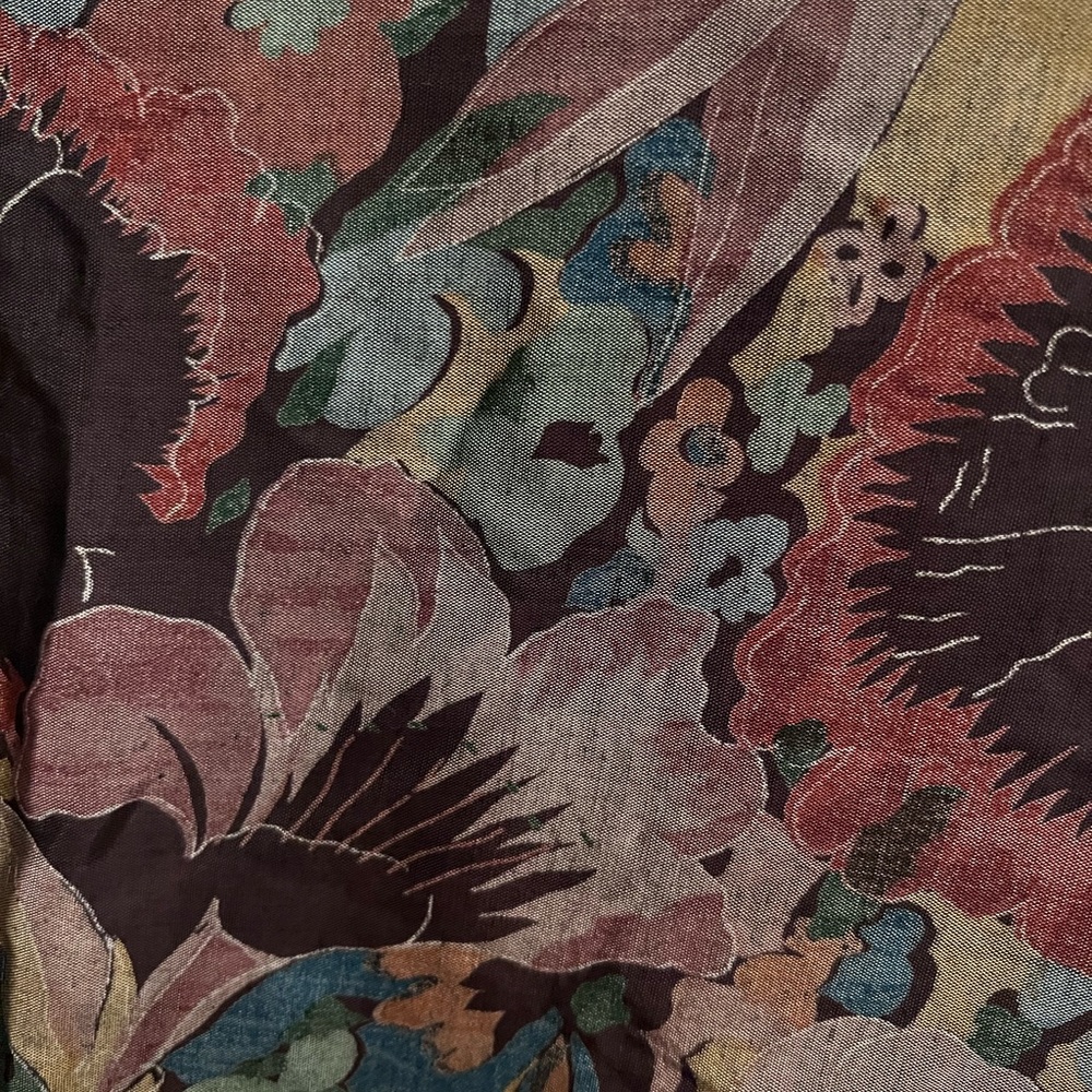 Square scarf with tassels 100% rayon, multi colored